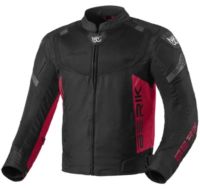 Obrázok produktu pre Berik X-Speed 2, motocyklová textilná bunda, čierna/červená, veľkosť 60