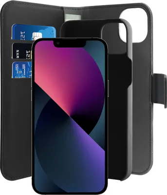 Obrázok produktu pre PURO, puzdro typu folio pre iPhone 14 Plus s odnímateľným krytom a 3 priehradkami na karty, čierne