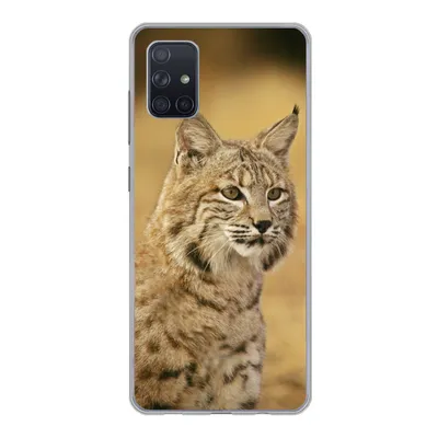 Produktbild von MuchoWow® Handyhülle Schutzhülle Hülle für Samsung Galaxy A71 Luchs - Braun - Gras Silikon Softcase Handy Hülle - Kartenbesitzer