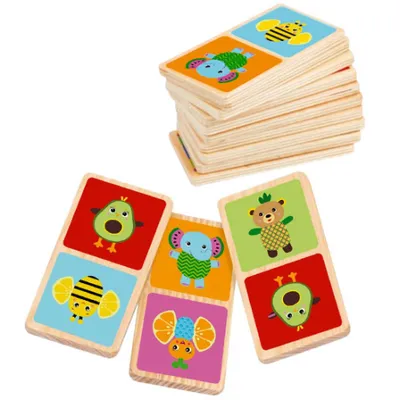 Immagine prodotto di Frootimals Gioco da tavolo Domino in legno Multicolore Multicolore Taglia unica