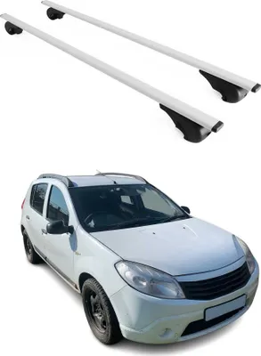 Produktbild von Dachträger Grundtäger für Dacia Sandero 2007-2012 75kg Metall Silber 2 tlg