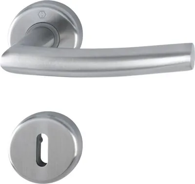 Image de Poignée De Porte Alta Inox Hoppe Inox Monobloc, Ressort De Rappel - Hoppe