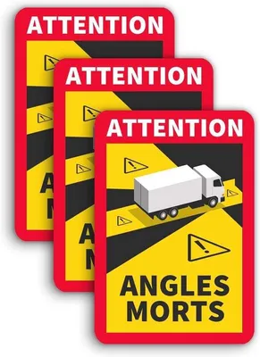 Produktbild von Warnschild Toten Ecke für LKW und Wohnwagen - 25 x 17 cm - UV-Schutz und Magnetic