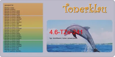 Produktbild von black Schriftband 4.6-TZe-241 kompatibel mit Brother TZe-241 [ TZ-241 ]