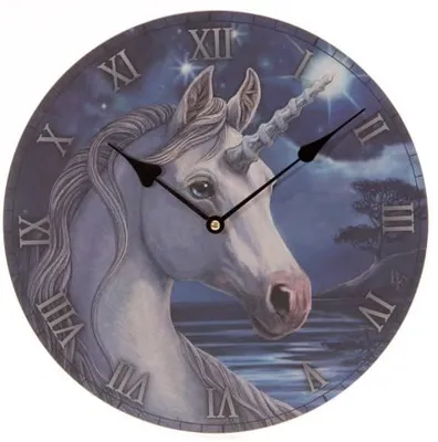 Produktbild von Wanduhr "Einhorn"  Design Lisa Parker ca. 30 cm Durchmesser