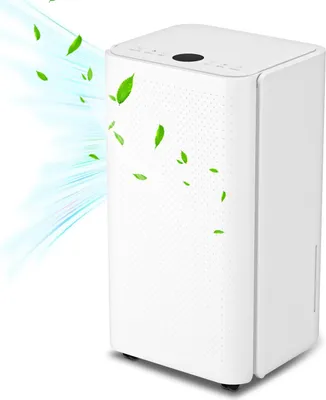 Immagine prodotto di Deumidificatore Hebitod 16L/giorno, deumidificatore per ambienti 38dB, deumidificatore d'aria con serbatoio d'acqua da 2L e timer 24H deumidificatore, deumidificatore
