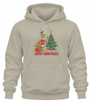 Zdjęcie produktu dla Merry Grinchmas Grinch Christmas Tree Gifts Christmas Uni Bluza z kapturem, Nature, L