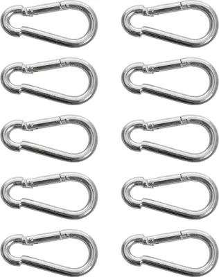 Produktbild von Karabinerhaken mittel, 8 cm, 10er Set