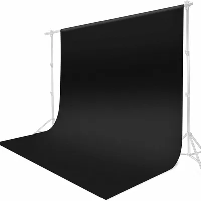 Produktbild von Hintergrundtuch 1,5 x 2 m, schwarz, 150 g Polyester, reflexionsfrei, für Fotostudio