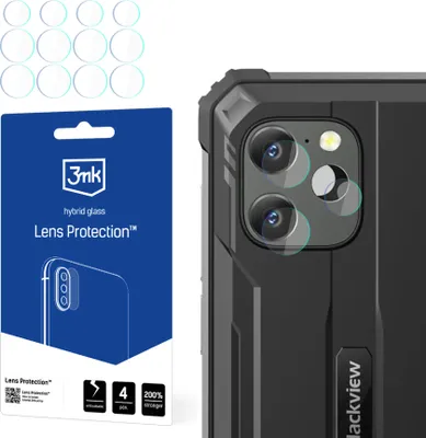 Produktbild von 3mk Hybridglas Lens Protection für Blackview BV8900 Kamera Objektiv Kameralinse 0,16mm 6H (4 Stück)