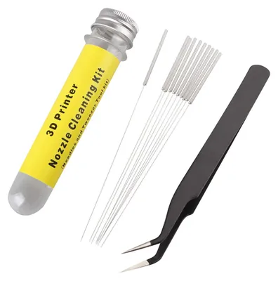 3D-Drucker Düsen-Reinigungsset 11-tlg., 0,4 mm Nadeln, Pinzette