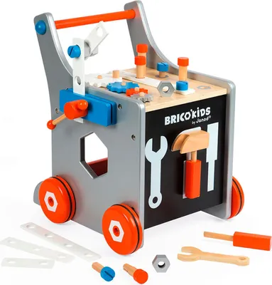 Immagine prodotto di Janod BricoKids Camminatore e carrello con attrezzi 25 pz