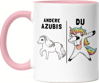 Produktbild von Andere Azubis Du Tasse Rosa Pferd Einhorn Humor Lustig Unicorn Geschenk Apotheke