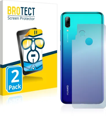 Produktbild von 2x BROTECT Schutzfolie für Huawei P smart 2019 (Rückseite) Folie Klar Transparent