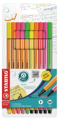 Immagine prodotto di Stabilo® 8868/10-1 Fineliner / Premium-Filzstift point 88® / Penna 68 Custodia