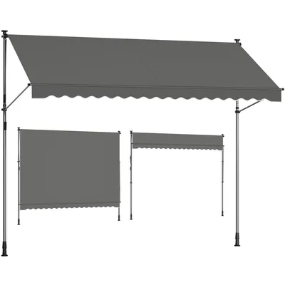 Produktbild von SONGMICS Klemmmarkise, Balkonmarkise, höhenverstellbar, mit Handkurbel