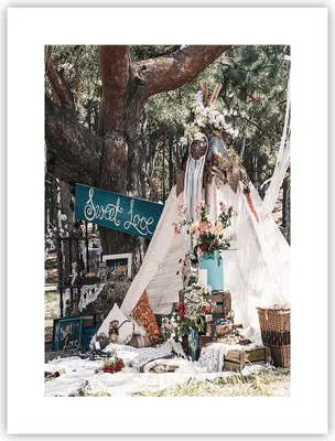 Produktbild von Poster - Poster ohne Rahmen - Jungvermählten Liebe Landschaft - 30x40 cm - Wand Bild - Wanddeko - Wandbilder - Kunstposter - Wandposter - Bilder - Kunstdruck - Wanddekoration - P2XPA30x40-4642