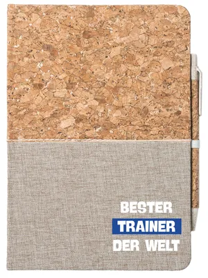 Produktbild von Huuraa Notizbuch A5 Bester Trainer der Welt 80 Blatt inkl. Kugelschreiber Tagebuch Geschenkidee