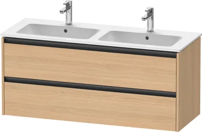 Produktbild von Duravit Ketho.2 Wastafelonderkast 128x48x55 cm Mat Natuur Eiken
