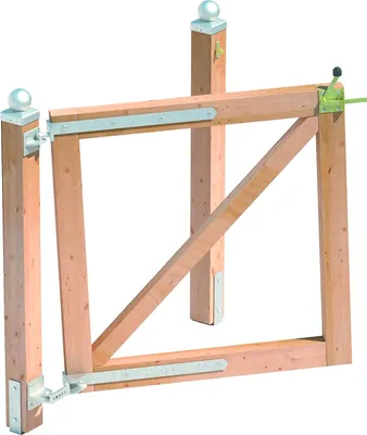 Produktbild von Alberts Hebetorbeschlag für Holztore | für unebene Geländeverläufe | zum Anschrauben | feuerverzinkt