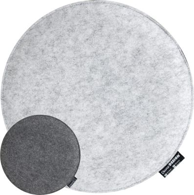 30mm Filz Sitzkissen Rund Ø 35cm Stuhlkissen Sitzauflage Weich 2-farbig Grau