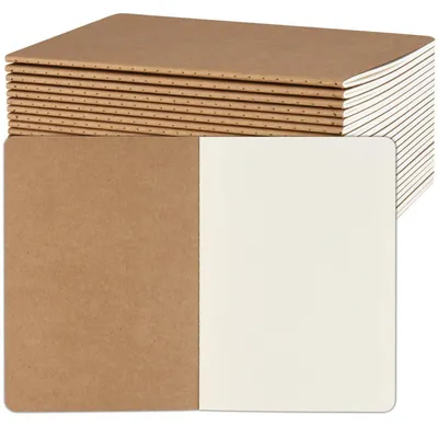 Produktbild von Notizbuch A5 blanko 24 Stück Kraftcover 30 BlattPapier