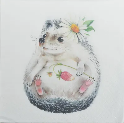 Image de 20 serviettes en papier Herisson mignon