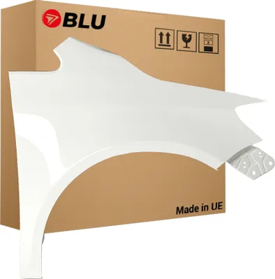 Zdjęcie produktu dla BLU Błotnik pasujący do VW Volkswagen Golf VI+ / Golf 6 PLUS LB9A Prawy Biały CandyWeiss | 2009-2013 | Przedni Przód | Lakierowany | Gotowy do montażu  | Stal