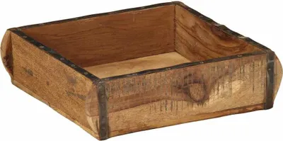 Obrázek produktu pro vidaXL Podnos hnědý 29 x 31 x 10 cm Masivní upcyklované dřevo