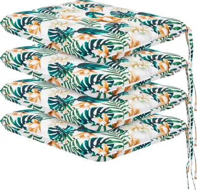 Produktbild von Sitzkissen-Set „Ada“ – 4er Pack - 50×43 cm - wetterabweisend & bequem | Sitzkissen, Gartenkissen, Sitzpolster, Stuhlkissen | PillowPrim