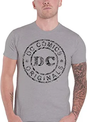 Productafbeelding van DC Comics - Logo met bladmotief, grijs T-shirt