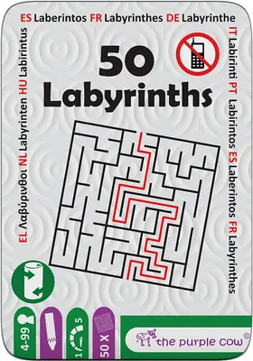 Immagine prodotto di 50 Labirinti junior su carta 6 x 11 cm