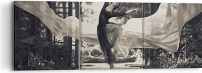 Produktbild von Bild auf Leinwand - Leinwandbild - 3 Teile - Ballerina Tanz Luft - 90x30cm - Wand Bild - Wanddeko - Wandbilder - Leinwanddruck - Bilder - Wanddekoration - Leinwand bilder - Wandbild - CA90x30-4945