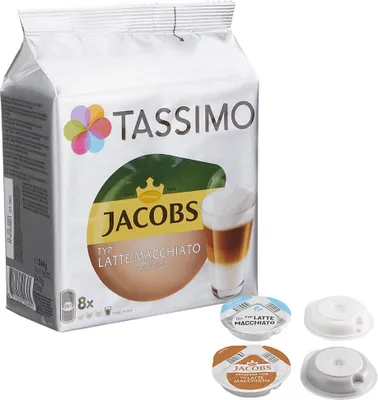 Image de 5x TASSIMO 4031649 LATTE MACCHIATO CLASSICO Disques de café, grains arabica et robustes 8 portions