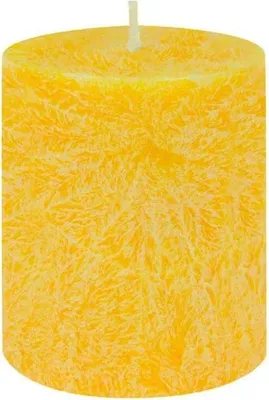 Produktbild von Stearin Stumpenkerze - gelb 75x64mm