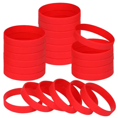 Immagine prodotto di Solidchoice - Braccialetti in silicone - 24 pezzi, elastici, adatti a adulti e bambini