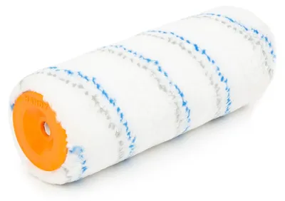 Productafbeelding van Microvezel verfroller - Verfroller voor wand en plafond - 180 mm breed - pluisvrij - geschikt voor latex- en dispersieverf - rolllengte 12 mm - blauw/grijs, 1 stuk [11186D].