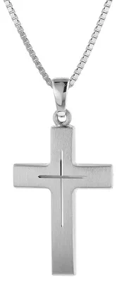 Productafbeelding van trendor 60712 Kruis met ketting, 925 sterling zilver