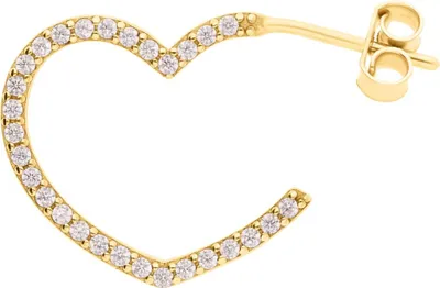 Produktbild von SuzanGold Love Creolen Echtgold Creolen mit Herz-Design & Zirkonia