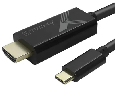 Image de Techly USB Typ C ST auf HDMI 2.0 4K, 2m, schwarz