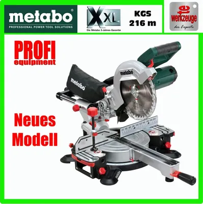 Imagen del producto de Sierra circular de inglete Metabo KGS 216 M con función de arrastre – Modelo 2014