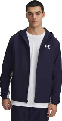 Productafbeelding van Under Armour Rival Woven Windjack, blauw, maat S / Regular, voor heren, blauw, maat S