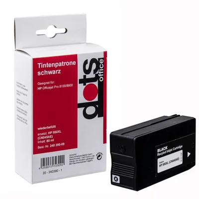 Produktbild von dots schwarz Druckerpatrone kompatibel zu HP 950XL (CN045AE)