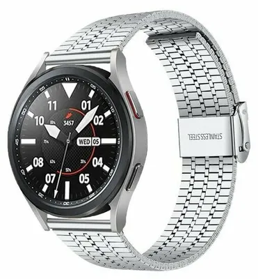 Produktbild von By Qubix Edelstahlarmband - Silber - passend für Huawei Watch GT 2 Pro / GT 3 Pro - 46 mm
