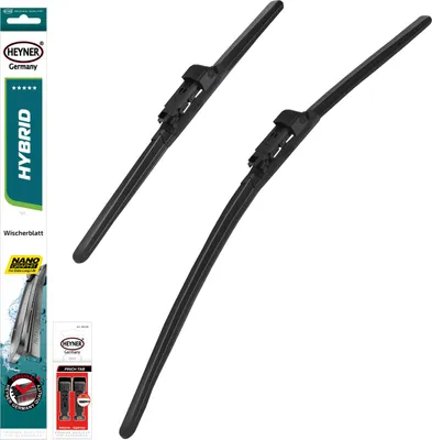 Obrázok produktu pre Sada stieracov HEYNER® 600 mm / 480 mm, hybridné, s adaptérom PT, určená na predné okno