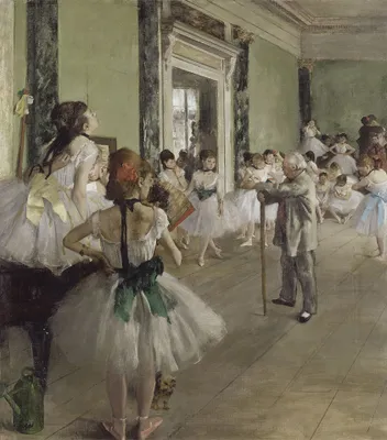Produktbild von Legendarte - Kunstdruck auf Leinwand - Der Tanzunterricht - Edgar Degas - Wanddeko, Canvas cm. 80x90