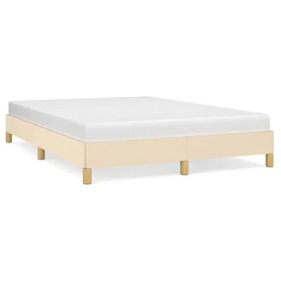 A bed frame with a mattress on a white background.