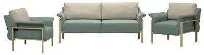 Produktbild von 3tlg Sofa Sessel Dreisitzer Möbel Wohnzimmer Leder Polster Couchen Modern Neu