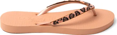 Produktbild von Lazamani Lanzarote Beach Damen Flip Flops Leopard Peach Größe 37/38