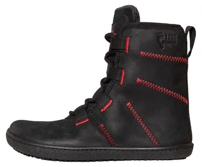 Produktbild von SOLE RUNNER® Kinder Winter Barfußstiefel Amari 3 Black mit warmer Schafwolle,Größe:29,Farbe:Black